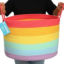 Cesto Scaffale In Corda Arcobaleno | Cesto Arcobaleno Per Aula | Cesto Per Infanti | Scatola Arcobaleno Porta Giochi E Scatola Porta Giocattoli | Cesto Colorato Per La Stanza Del Bambino | SHEIN ALIA