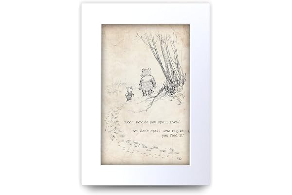 HWC Trading A4 Winnie the Pooh Spell Feel Love Cadeaux pour décorer la maison Idéal pour les chambres, les études et les salons - A4