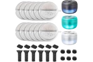 Ordaspet Katzenbrunnen Filter,12 Stück Ersatzfilter & 18 Schwamm, Haustier Wasser Brunnen Filter für MILFECH2.5L Katze Wasser-Brunnen (F-016B)
