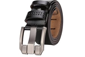 BISON DENIM Hommes Ceinture En Cuir Ceinture En Alliage Décontractée Ceintures ceinture en jean38 mm de large, avec boîte cadeau