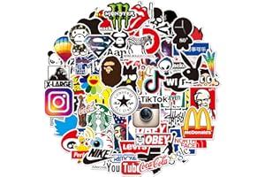 TRUSTKK 100 pegatinas de vinilo impermeables para coche, moto, portátil, bicicleta, monopatín, snowboard, equipaje, MacBook iPad y más