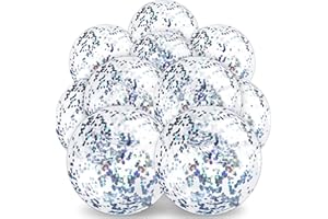 CIATBYYJ 10 pelotas de agua hinchables con purpurina, pelotas de playa hinchables, coloridas, con confeti, para verano, playa, piscina, fiesta