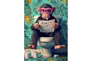 TOSTOG Diamond Painting Kit Adulte,Diamant Painting Images Ronde Diamond Peinture Diamant Adulte,Gorille Mignon 5D DIY Cristal Débutant Art Set pour Décoration Murale Maison 30x40cm