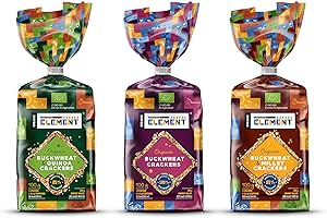 ORGANIC NATURE'S ELEMENT Organic Buckwheat Cakes - Glutenfree Puffed Buckwheat Crackers - Pack of 6 (Mix)