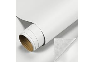 Cahomo Toppe per Riparazione Autoadesive in Pelle PU 60 x 300 cm,Grande Patch Pelle Adesiva per Riparazione in Pelle per Divani, Sedili per Auto, Borse, Giacche,Sedili,(Bianco,1 Rotolo)