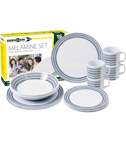 Set Posate BRUNNER Midday Blue Ocean - 16 Pezzi In Melamina, Lavabile In Lavastoviglie - Foto 5