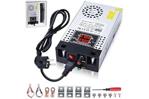 BOSYTRO Upgraded Fuente de Alimentación Regulable 0-60V 0-10A 500W Transformador 5v 12v 24v 60v Fuente Alimentación Conmutada para Tiras de LED, CCTV, Impresoras 3D, Radio, Cámara