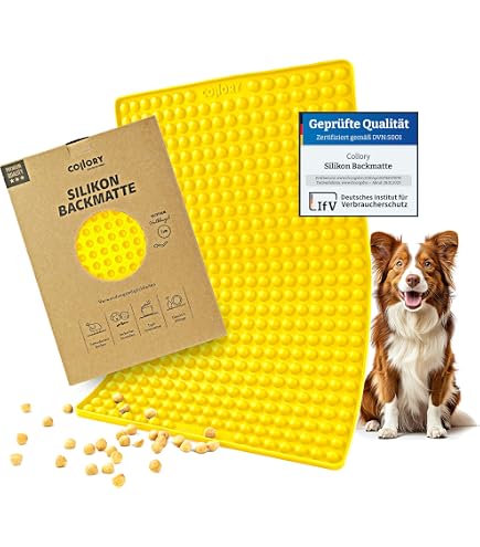 Collory Tappetino da forno in silicone, 1,5 cm, semirigida, per biscotti per cani, resistente al calore 240 °C, 40 x 29 cm, adatto per alimenti (senza BPA