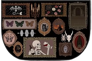 Demissle Fireplace Hearth Rug Fireplace Mats Cabin Southwestern Fireproof Fire Resistant Rug for Wood Stove Floor for Kitchen Indoor Outdoor(Dark Academia,24 x 36 Inch)