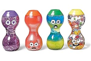 HAND2MIND Learning Resources 4 Bouteilles Sensorielles Qui Aide à Reconnaître et Gérer Les Émotions, Gêne, Folie, Surprise et l'amour, Ressources Multisensorielles, Montessori, Autisme Jeux Enfant 3 4 5 Ans +