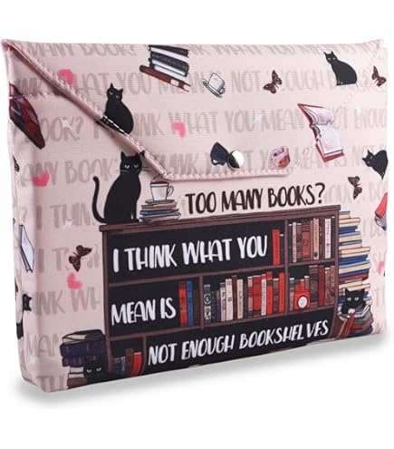 Pochette De Protection Rose Pour Livres 11x8,6 Pouces - Avec Zip, Poche Supplémentaire & Ruban Cancer Du Sein, Lavable