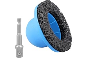 OROMYO Radnabenschleifer Innen-Ø 90mm Außen-Ø 150mm Kugelkopfschleifer für Anhängerkupplung, mit 1/2"-Antrieb, Radnabenreiniger Kfz für Felgenwechsel, Radnabe reinigen, Rostentfernung