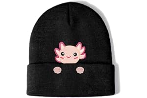 Aretas Axolot Mütze Beanie Hut Haube Geschenk für Mädchen Frauen Damen Süße Lustige Niedlich Axolot Sachen Deko Gestrickter Hut mit Stickerei Geburtstag Weihnachten Geschenk