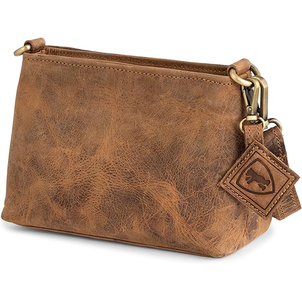 Berliner Bags Vintage Sara Portemonnee Kleine Kaarthouder Portemonnee van leer, met TÜV-geteste RFID-bescherming, inclusief geschenkdoos, voor dames - bruin, walnoot, Eén maat, Vintage