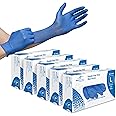 Farla MediHands Blue Large Vinyl Examination Gloves - Box of 500 Disposable, Powder-Free, Latex-Free, Protein-Free Medical Gloves - Multi-Purpose, Single-Use