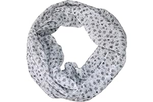 beybey® Blümchen Damen Loop Schal aus Seide und Baumwolle und in herrlichen Farben.