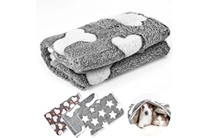 Neerow 3 Stück Hundedecke, 60 x 40 cm Katzendecke Sofa, Weich Fleece Haustier Decke Flauschig, Kuscheldecke Hunde Waschbar für Hunde, Katzen, Sofas, Autos, Betten, Transportbox