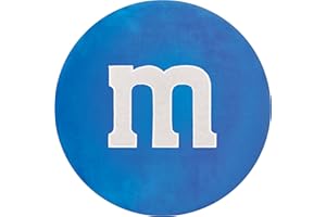 iscream M&M's Mini-Kissen aus Plüsch-Fleece, Bestickt, 26,7 cm, Blau