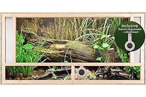 REPITERRA Terrarium Reptiles & Batraciens En Bois OSB, Facile à Monter avec Aération sur la Face Avant - 120x60x60cm
