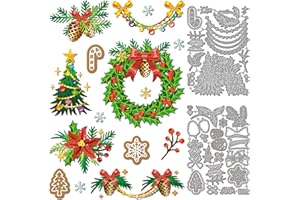 ‎GLOBLELAND GLOBLELAND Stanzformen Für Weihnachtsdekorationen Zum Basteln von Karten Weihnachts Tannenzapfen Metall Stanzformen Weihnachtsbaum Banner Stanzschablonen Zum Selbermachen Prägen Papierschneiden