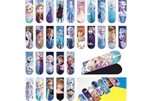 HEARTSKING Magnetische Lesezeichen, 30 Stück Magnetlesezeichen Frozen Lesezeichen Magnetisch Kinder Niedlichen Lesezeichen für Schüler Lehrer Buchliebhaber Hause Büro Zubehör