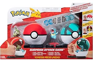 POKÉMON POKEMON Gra Surprise Attack Axew Poké Ball vs. Totodile Net BallSeria 3, figurka