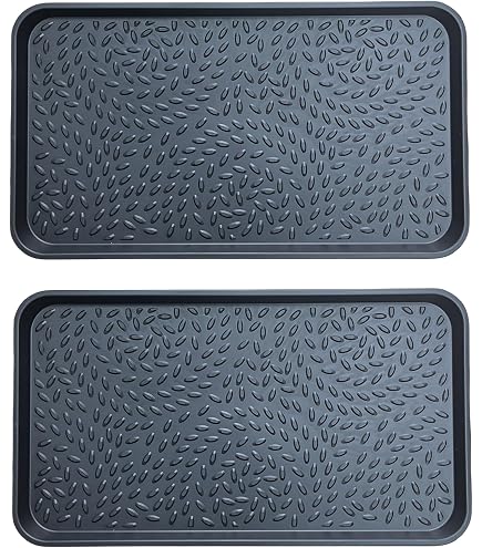 BirnePower Schuhabtropfschale – 76x38 Cm, Schwarz, Mit Erhöhtem Rand Für Schuhe & Blumentöpfe