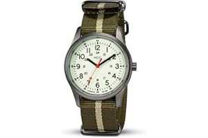 Infantry MDC Glow in The Dark Watches for Men 12/24 Hour Military Watch Field Outdoor Sport Mens Wristwatch Waterproof with NATO Band