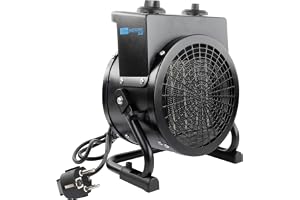Güde 85178 ceramiczny termowentylator GH 2000 K (2000 W, 2 stopnie grzania 1000/2000 W, 45 m³ maks. zdolność grzewcza pomieszczeń, ceramiczny element grzejny PTC, termostat bezstopniowy, ochrona przed