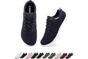 Merdoo Zapatos Descalzos Mujer Zapatillas Minimalistas con Punta Ancha para Hombre Barefoot Shoes Parte Superior Tejida Transpirable Suela de Goma Antideslizante Zapatos para Correr 37-47 EU