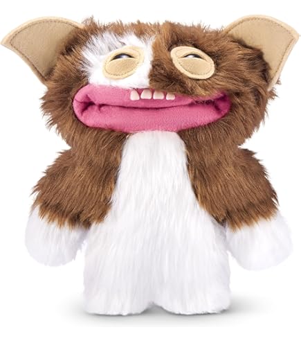 Gremlins Gizmo Plush Figure, Cute Mogwai, Smiling, Mouth Closed