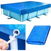 224 x 154 cm Pool Cover, Rectangular Summer Pool Cover, Blue Pool Cover for Rectangular Pools (224 &times; 154 cm)
