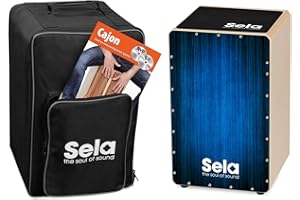 Sela SE 148 NL Varios Blue Cajon Set with backpack, cajon pad, Dutch cajon method, CD and DVD