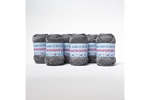 B.B.B. Filati - Amigurumi - Gomitolo filato puro cotone morbidissimo adatto per creare bambole e pupazzi lavabile in lavatrice per Ferri/Uncinetto: 3 - 4 Grigio 302 6pz 300 gr