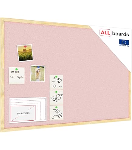 Wonderwall Eco-Friendly Felt Noticeboard | 120 X 90 Cm | Light Oak - View #11