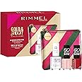 Rimmel London, Confezione Regalo Donna Gold & Shock Collection Nail Pink Kit, Pochette Metalizzata con Set Smalti 60 Seconds 