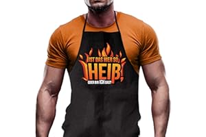 Shirtoo Kochschürze Ist das Hier so heiß oder Bin ICH das? - Lustiges Geschenk für Hobbyköche zum Geburtstag oder zu Weihnachten