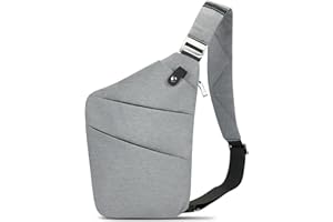 Muiyukka Borsa a Tracolla Uomo e Donna, Leggera Zaino Monospalla Antifurto, Multiuso Sling Bag Crossbody Borsello Borsa Petto per Sport Viaggi