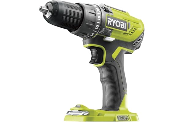RYOBI - Perceuse Visseuse Sans Fil 18V ONE+ R18DD3-0 – Mandrin 13mm, 2 Vitesses, 24 Positions de Couple, Compacte – Batterie Non Incluse