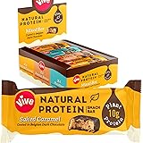 Vive Gluten Free Protein Bars, High Protein Snacks, Vegan, High-Fibre, 100% Natural, Non-Dairy, Variety, 12-Pack