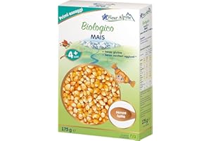 FLEUR ALPINE Cereali di Mais Bio per Bebè - Porridge per Deliziose Colazioni | Cereali senza glutine nutrienti e facili da preparare 4 mesi e oltre senza zuccheri aggiunti | 7 porzioni