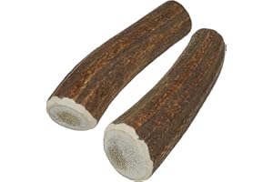 KIRA & GARA Kira&Gara® Pack de 2 Unidades Asta de Ciervo Natural para Perros – Tamaño L (100-150gr) - Chuche para Perros - Mordedor 100% Natural, Hueso para Salud Dental Óptima, Juguete Duradero,