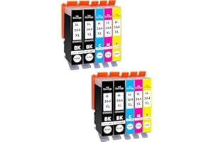 Supply Guy 10 kartridże kompatybilne z HP 364 XL / N9J74AE DeskJet 3070A 3520 OfficeJet 4620 4622 PhotoSmart 5510 5515 5520 5524 6510 6520 6525 B010a B109a B110a B210a