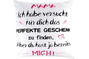 Rebundex Mama Geschenk für Kissenbezug Muttertagsgeschenk Geschenk Muttertag Mama Geburtstagsgeschenk für Mutter Muttertagsgeschenke Kissenbezug für Cama Sofá Silla 45cm*45cm