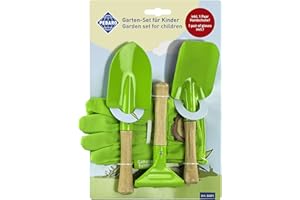 Pebaro Ensemble Enfant 2 pelles 1 râteau 1 Paire de Gants de Jardinage, GAR1, Vert