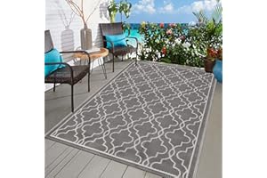 Cekene Alfombra Exterior Terraza Plastico 120x180 Polipropileno Alfombra de Exterior Lluvia Barata Alfombra Camping Suelo Impermeable para Terraza Balcón Jardin Pícnic Patio