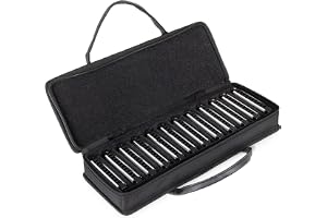 Classic Cantabile AHBS-12 Alabama Blues Harmonica 12 munspel set – diatoniskt munspel i olika stämningar – 10 mässingstämmor