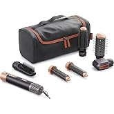 Princess Airstyler Plus, 6-in-1 Styling Tool with DC Motor, 3 Heat Levels, 2 Speeds, LED Indicator, 6 Accessories, Glove and
