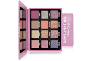 LAMORA Fard À Paupière Palette Maquillage Yeux - Nude Rose Pink Cuivre 12 Couleurs Shimmer Mat Ultra Pigmenté - Palette D'ombres À Paupières De Voyage Avec Miroir