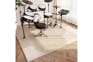 QESJODFU Tapis Batterie Tapis de Tambour Insonorisé Moquette Antidérapante Tapis pour Batterie Acoustique Grosse Caisse Claire Batterie électronique Kits Instruments de Musique Tapis de Sol 180 x 160 cm